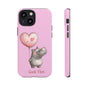 Cute Hippo Phone Case | Good Vibes, Gift for Friends, Cute Phone Accessories, Animal Lover Gift, Happy Phone Cover