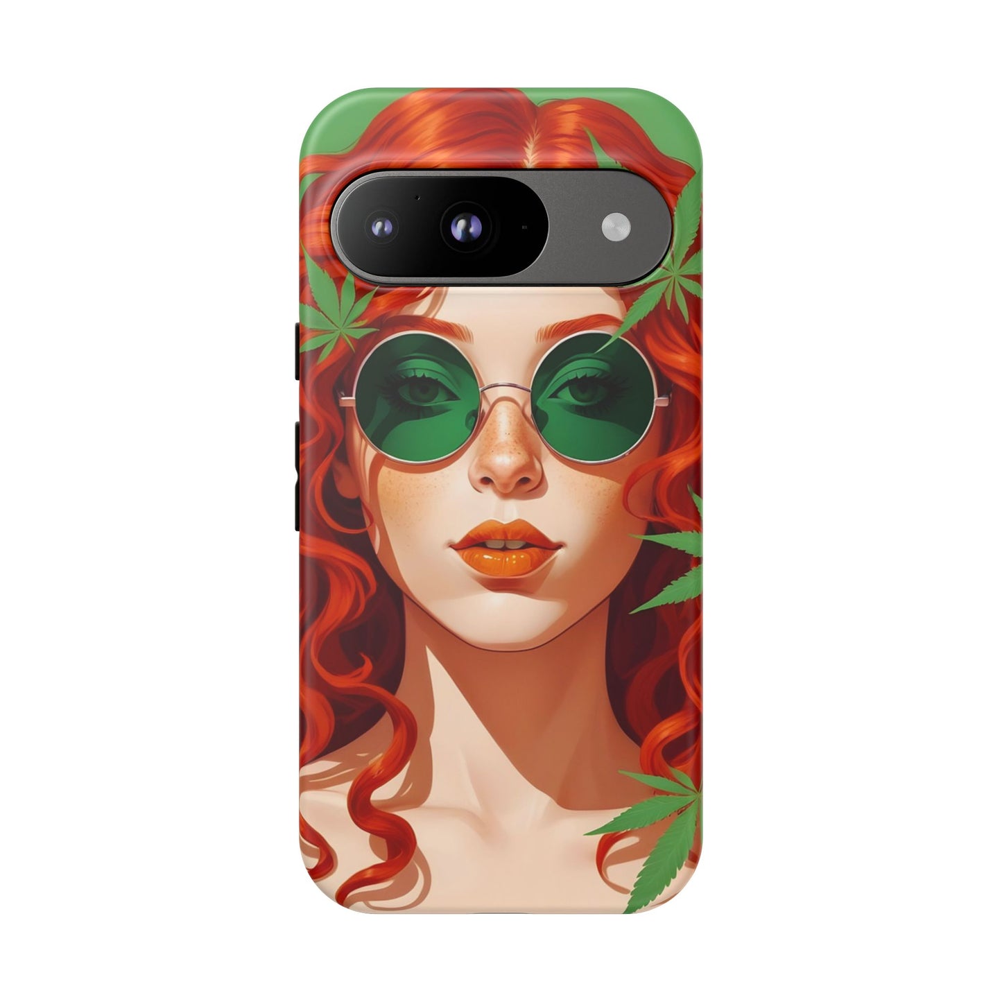 Vibrant Phone Case with Retro Greenery Design, Trendy Case for Casual Look, Gift for Her, Summer Vibes, Unique Phone Accessory