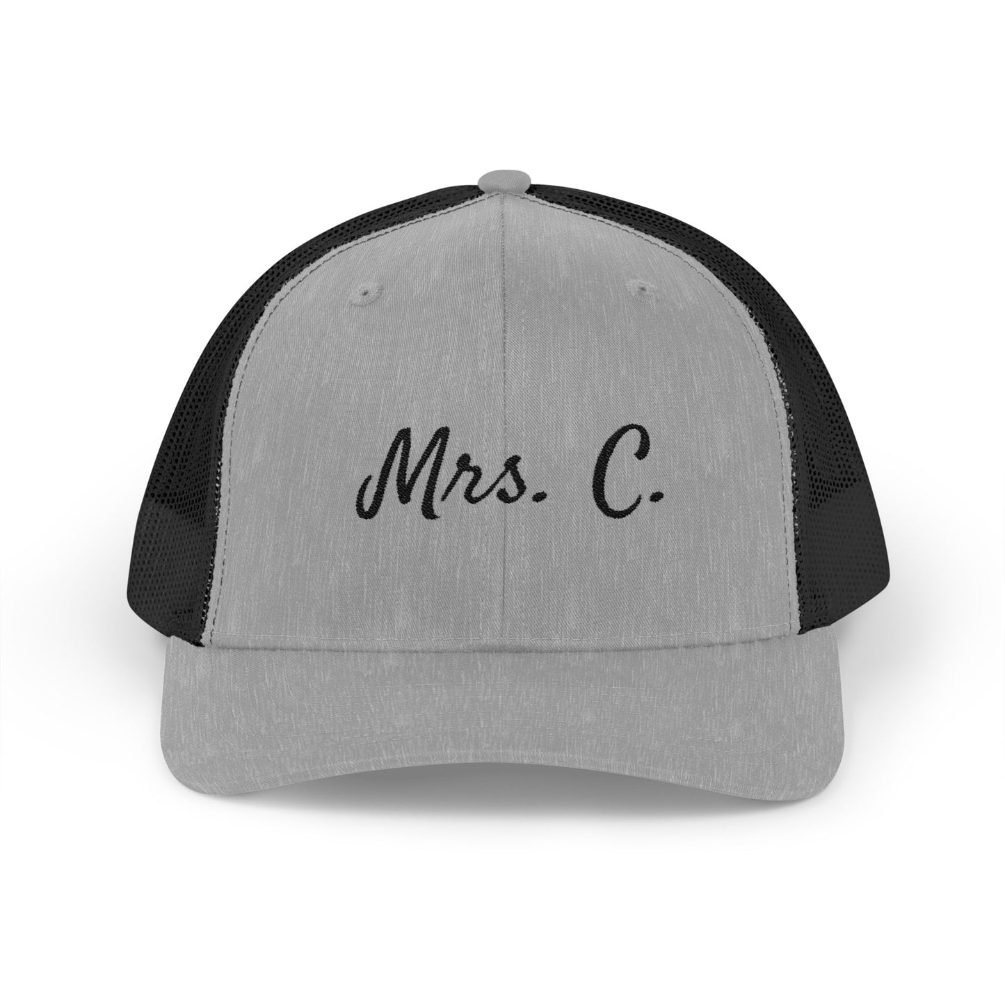 Mrs. C. Snapback Trucker Cap for Newlyweds, Wedding Gift, Bride Hat, Personalized Cap, Casual Style Accessories