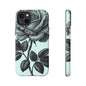 Elegant Floral Phone Case, Tough Cases for iPhones, Black Rose Design, Gift for Her, Stylish Phone Cover, Birthday Gifts