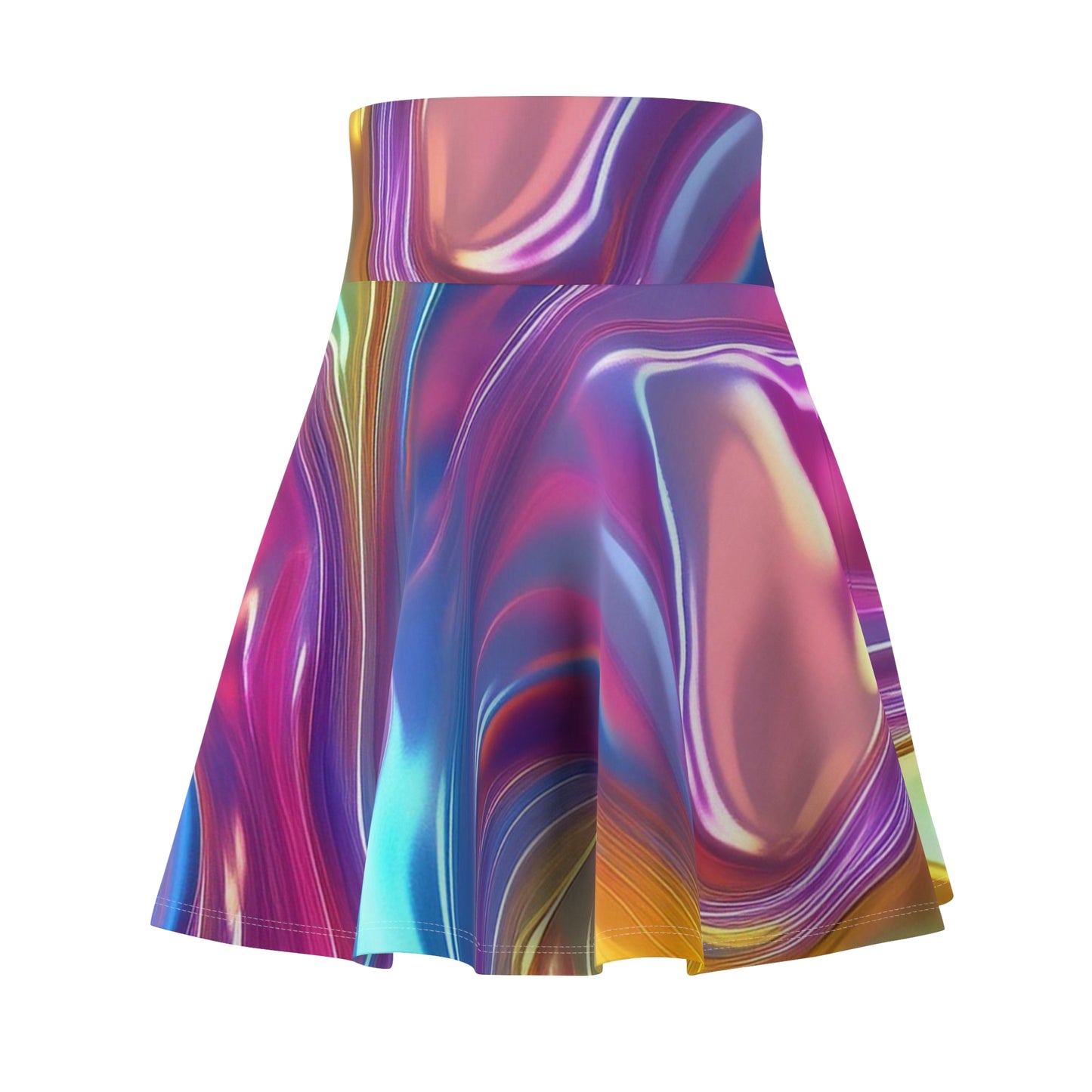 Vibrant Women's Skater Skirt, Colorful AOP Fashion Skirt, Perfect for Summer Parties, Festivals, Casual Outings, Boho Style