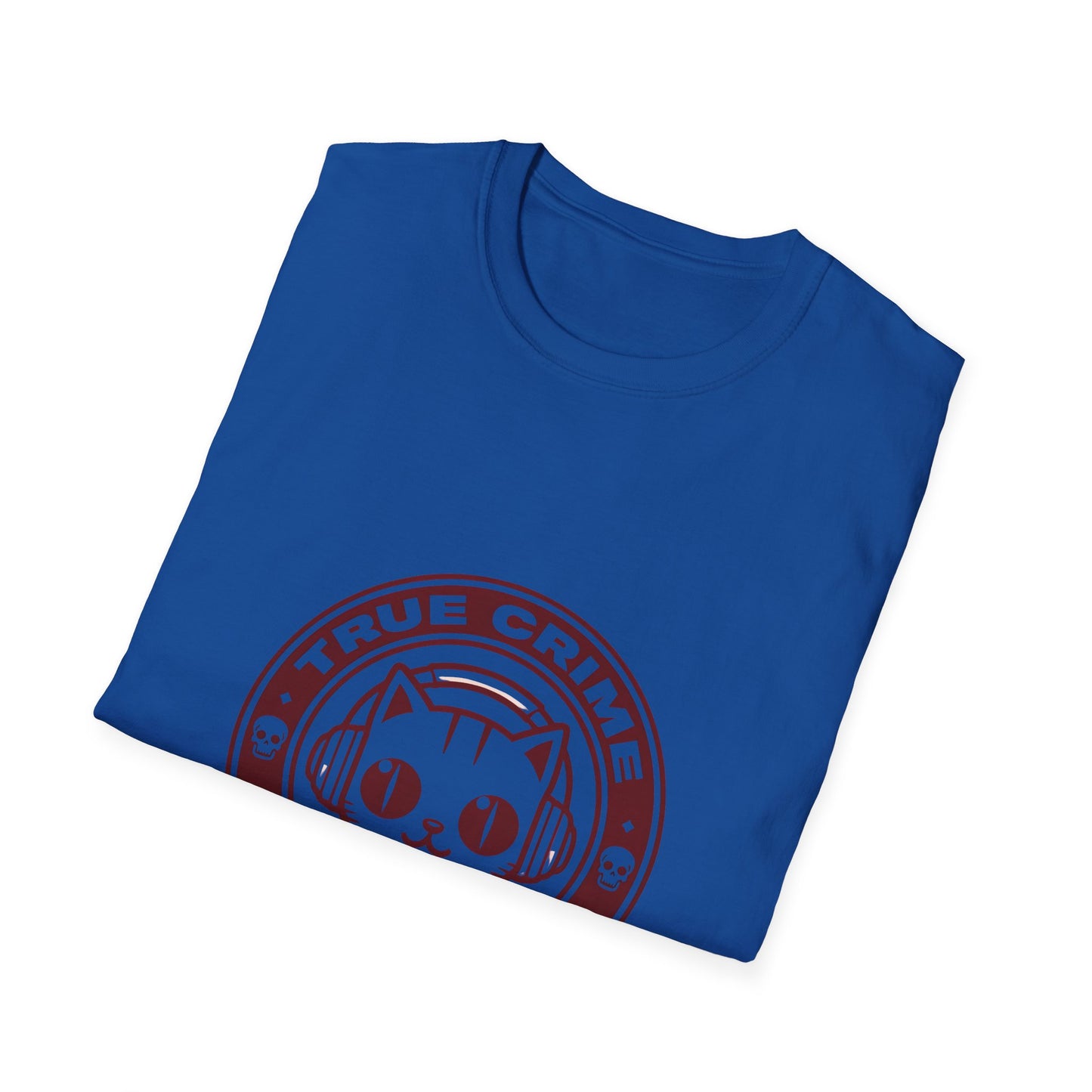True Crime Freak Cat T-Shirt – Cute Kitty Badge Tee for True Crime Fans
