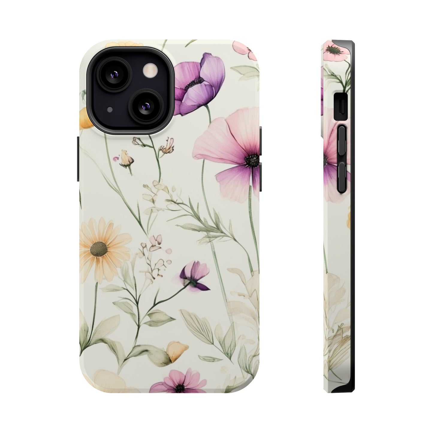 Floral Watercolor Magnetic Impact-Resistant Phone Case