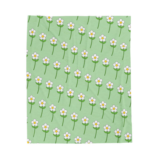 Floral Velveteen Plush Blanket - Cozy Home Decor, Soft Throw, Perfect Gift for Birthdays, Baby Showers, or Spring Celebrations