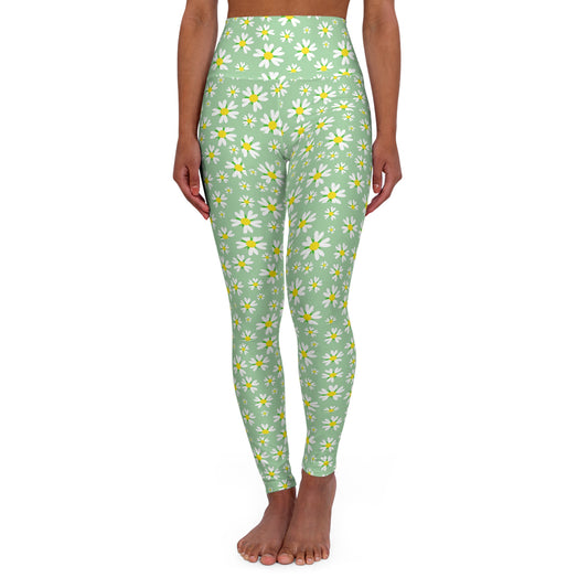 Floral High Waisted Yoga Leggings, Comfortable Activewear, Fitness Leggings, Yoga Pants, Gift for Her, Spring Fashion