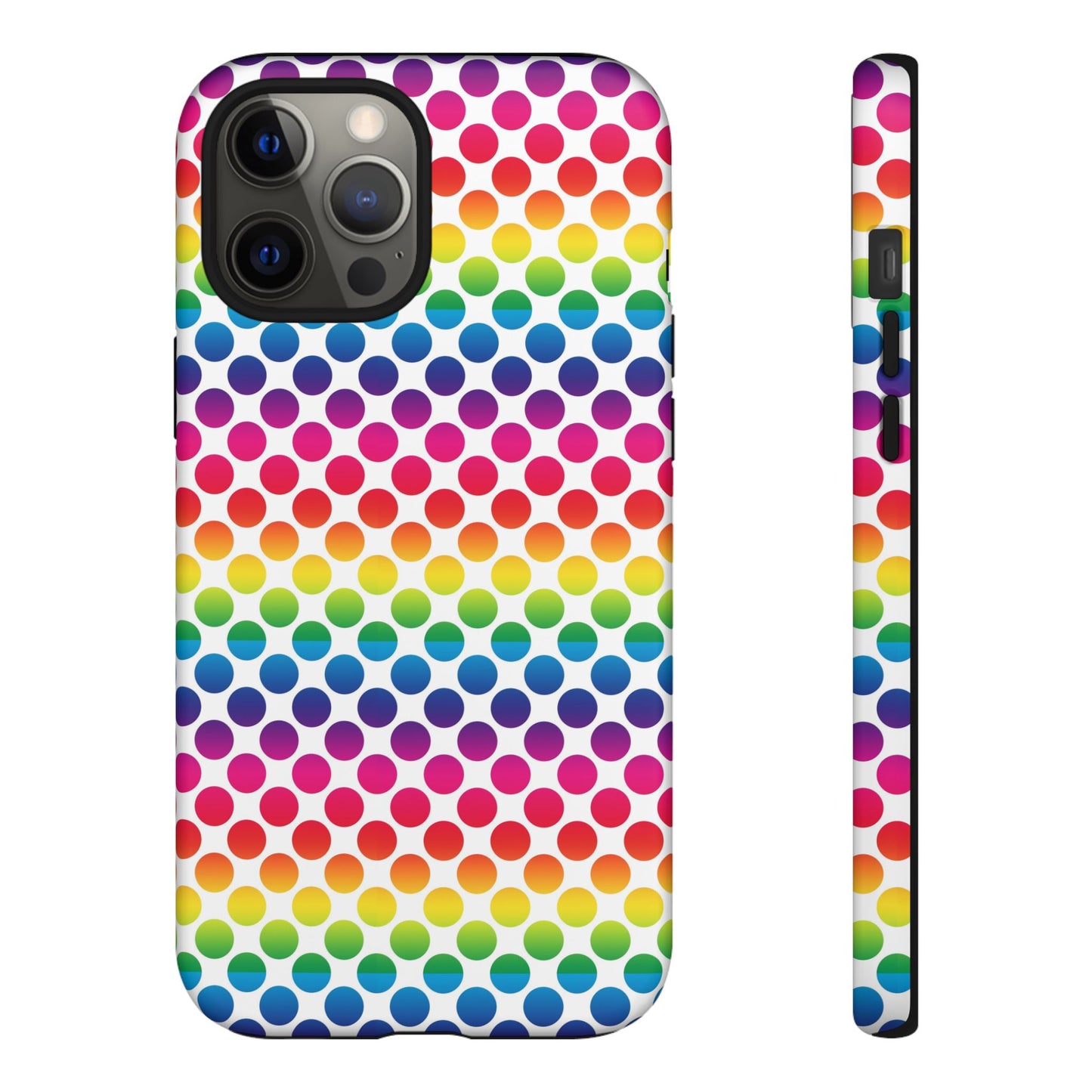 Rainbow Dot Phone Case, Colorful Phone Cover, Fun Phone Accessory, Gift for Friends, Trendy Mobile Case