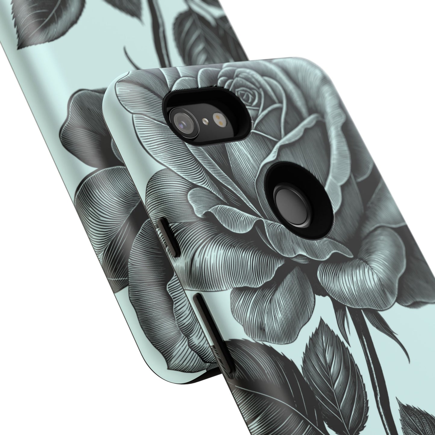 Elegant Floral Phone Case, Tough Cases for iPhones, Black Rose Design, Gift for Her, Stylish Phone Cover, Birthday Gifts