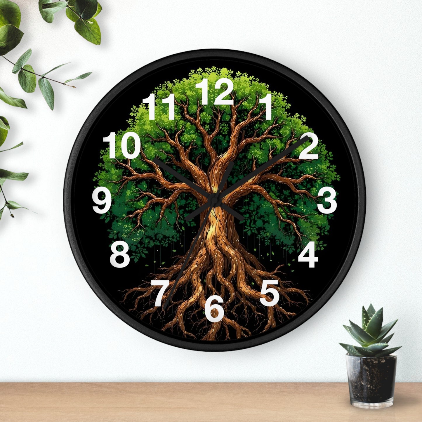 Nature-Inspired Tree Wall Clock, Home Decor, Eco-Friendly Gift, Rustic Aesthetic, Unique Timepiece, Woodland Theme