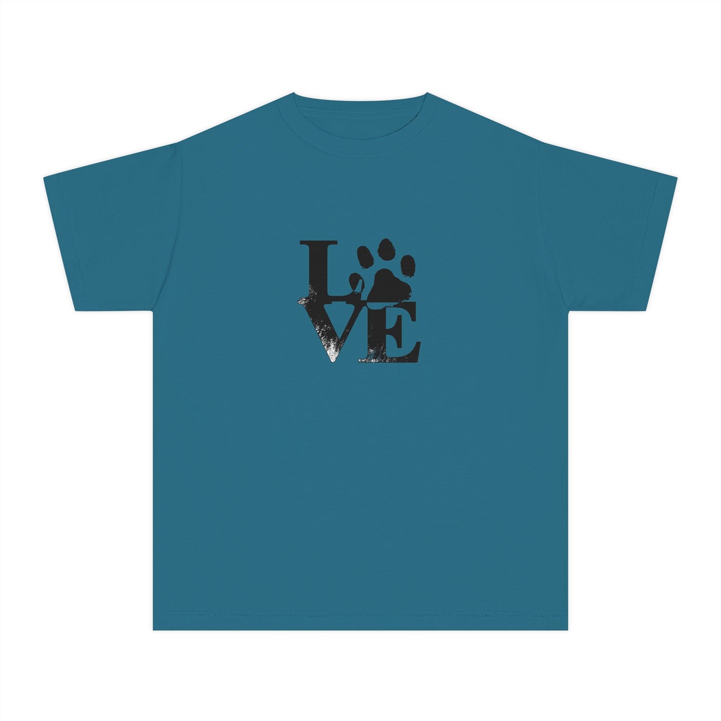 Youth Love Paw Tee - Perfect for Pet Lovers, Gifts for Kids, Animal Lovers, Birthday or Holiday Gift, Cute Casual Wear