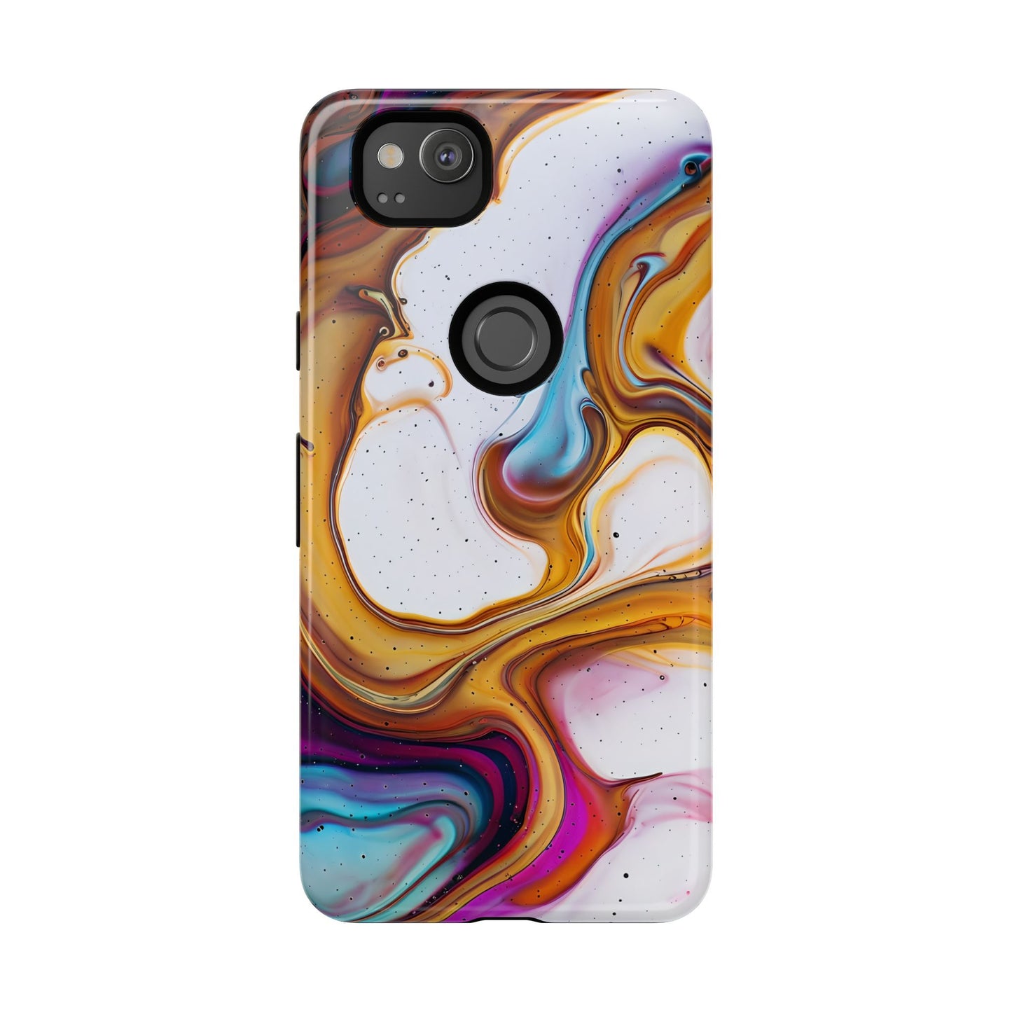 Artistic Phone Case, Tough Cases with Colorful Marble Design