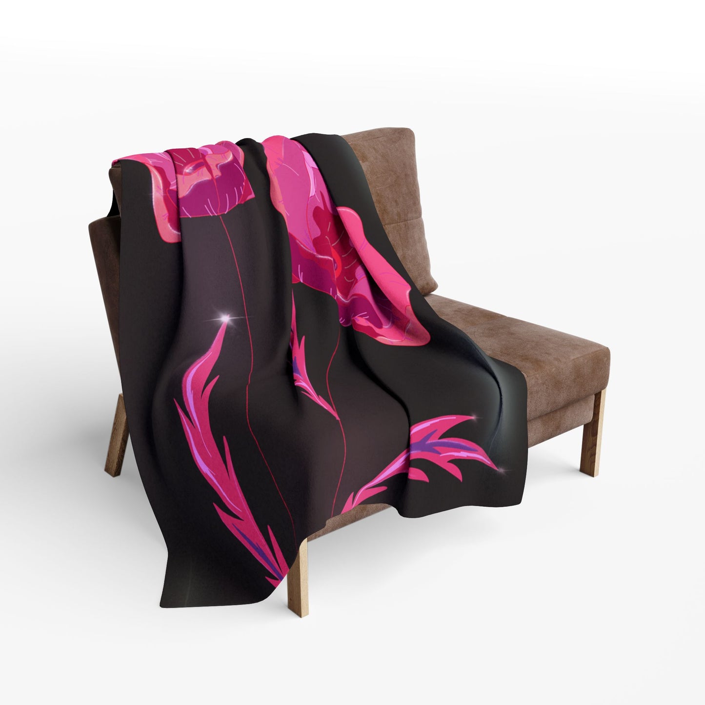 Vibrant Floral Arctic Fleece Blanket - Cozy Gift, Home Decor, Valentine's Day, Beach Blanket, Throw