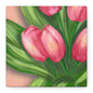 Matte Canvas, Stretched, 1.25" Tulips