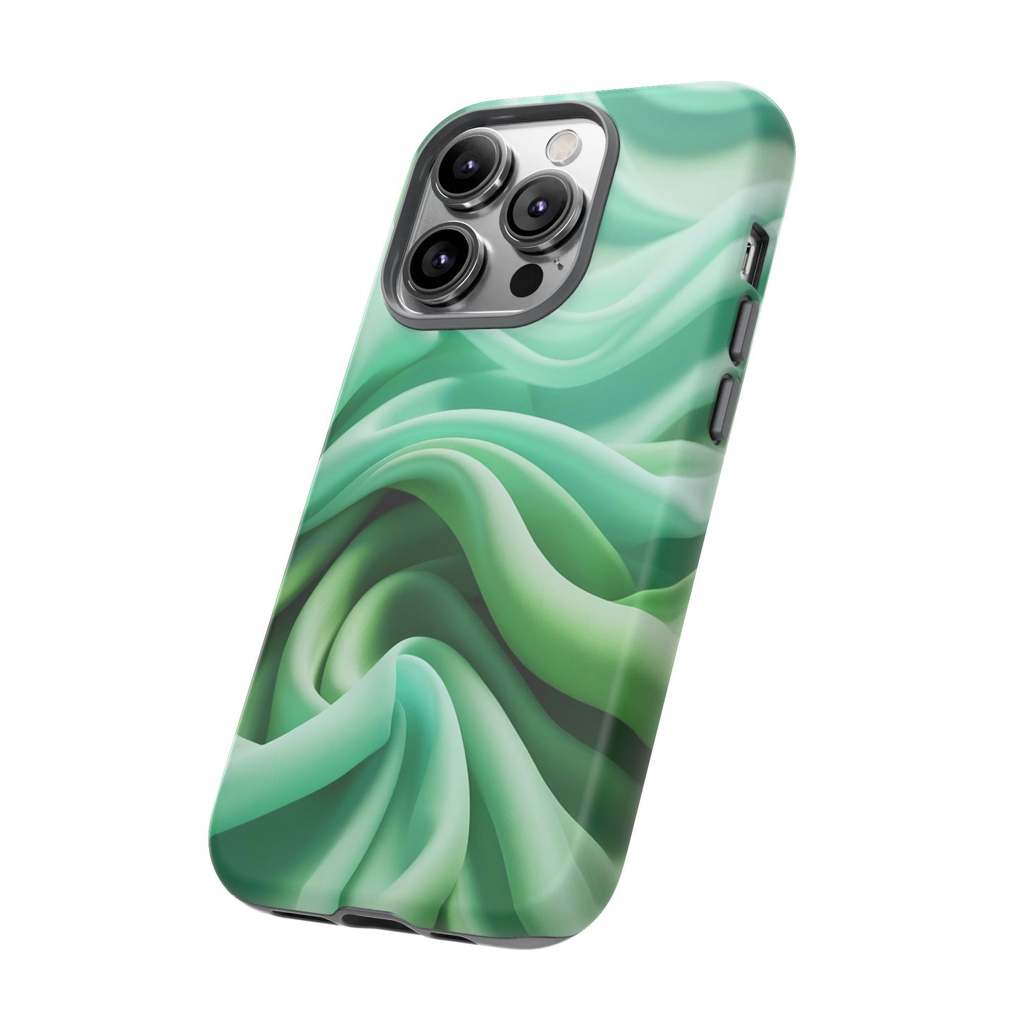 Stylish Phone Case, Tough Case, Green Abstract Design, Cell Phone Cover, Unique Gift, Trendy Accessory