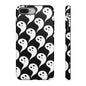 Ghost Pattern Phone Case, Cute Ghost Cell Phone Cover, Halloween Accessory, Spooky Gift, Black and White Phone Case