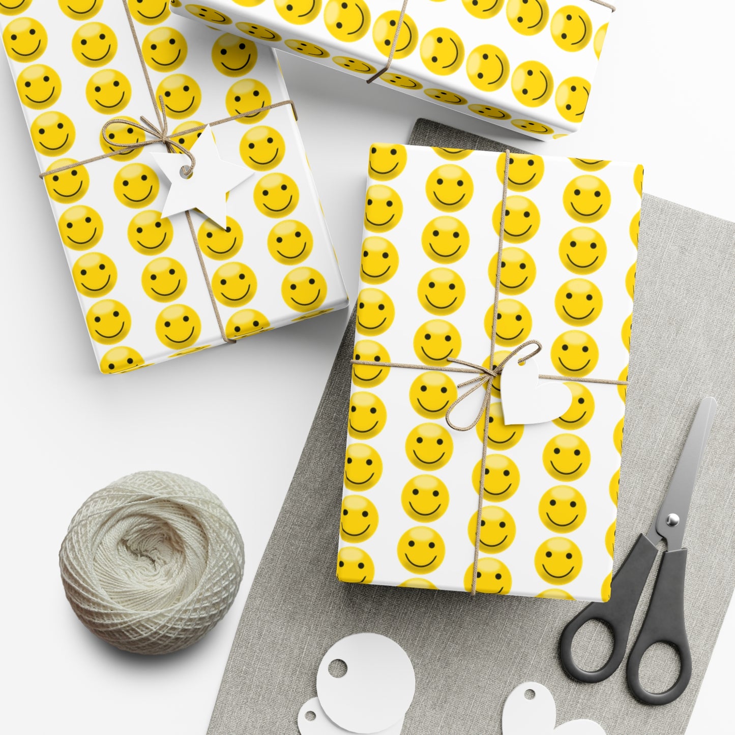 Smiley Face Gift Wrap Papers | Fun Wrapping Stationery for Birthdays, Holidays, Parties, Celebrations, and Gifts