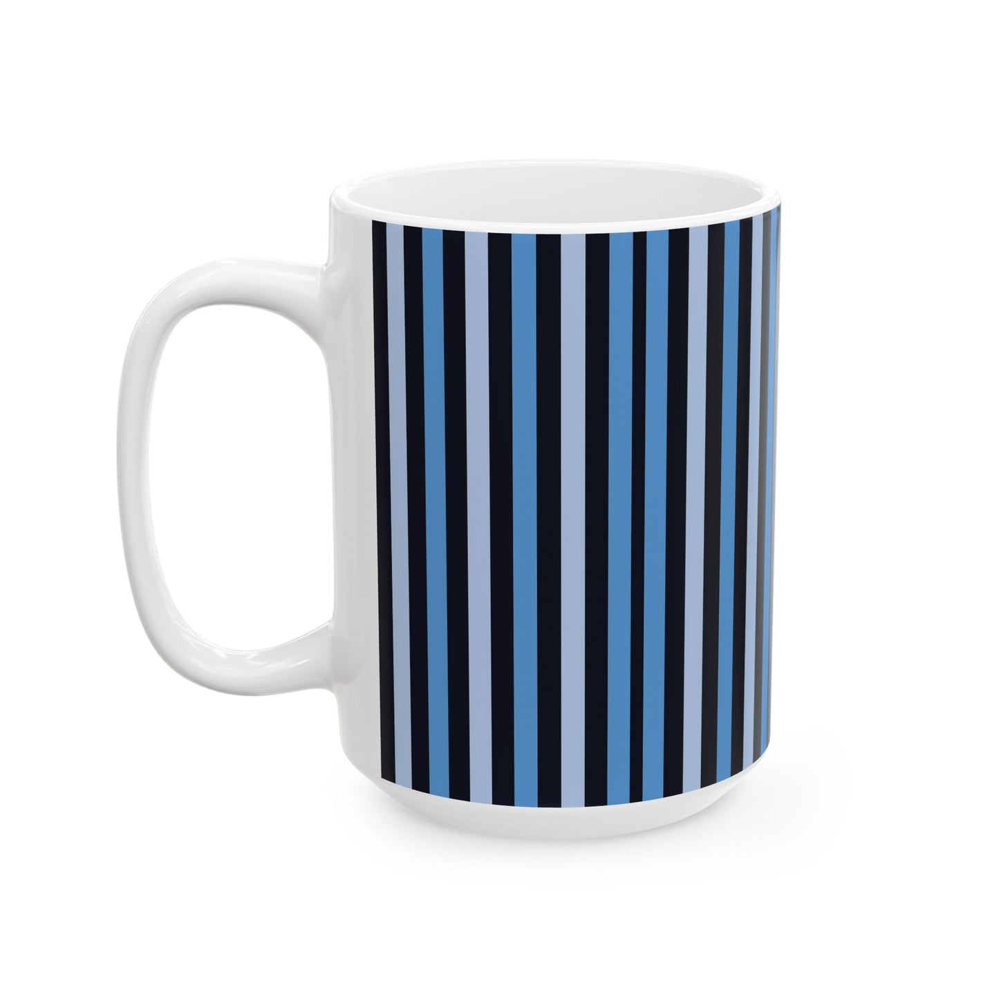 Modern Striped Ceramic Mug - Stylish Coffee Cup, Cute Gift, Office Decor, Birthday Present, Beverage Holder