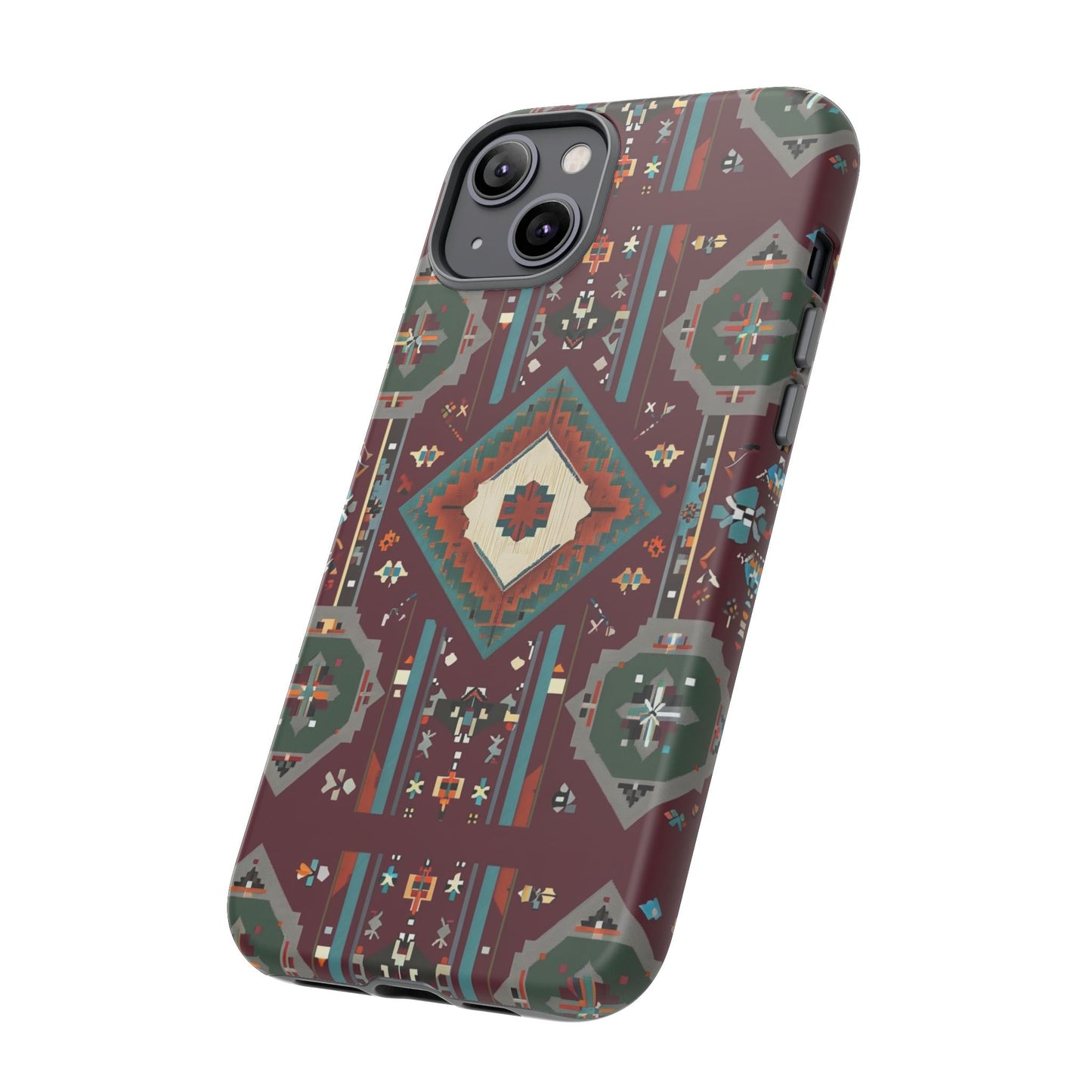 Tribal Pattern Phone Case - Boho Chic, Tough Durable Cover, Stylish Tech Accessory, Gift for Him/Her, Festival Essentials