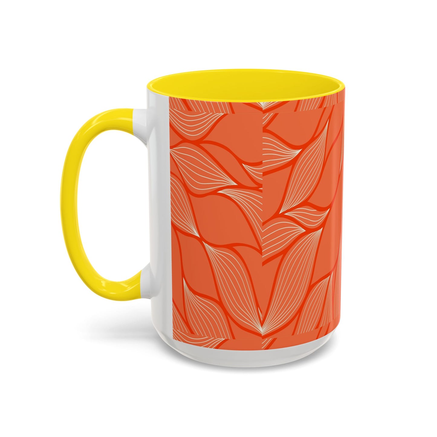 Stylish Accent Coffee Mug, Floral Pattern Drinkware, Unique Gift for Coffee Lovers, Home Decor, Kitchenware, Vibrant Design