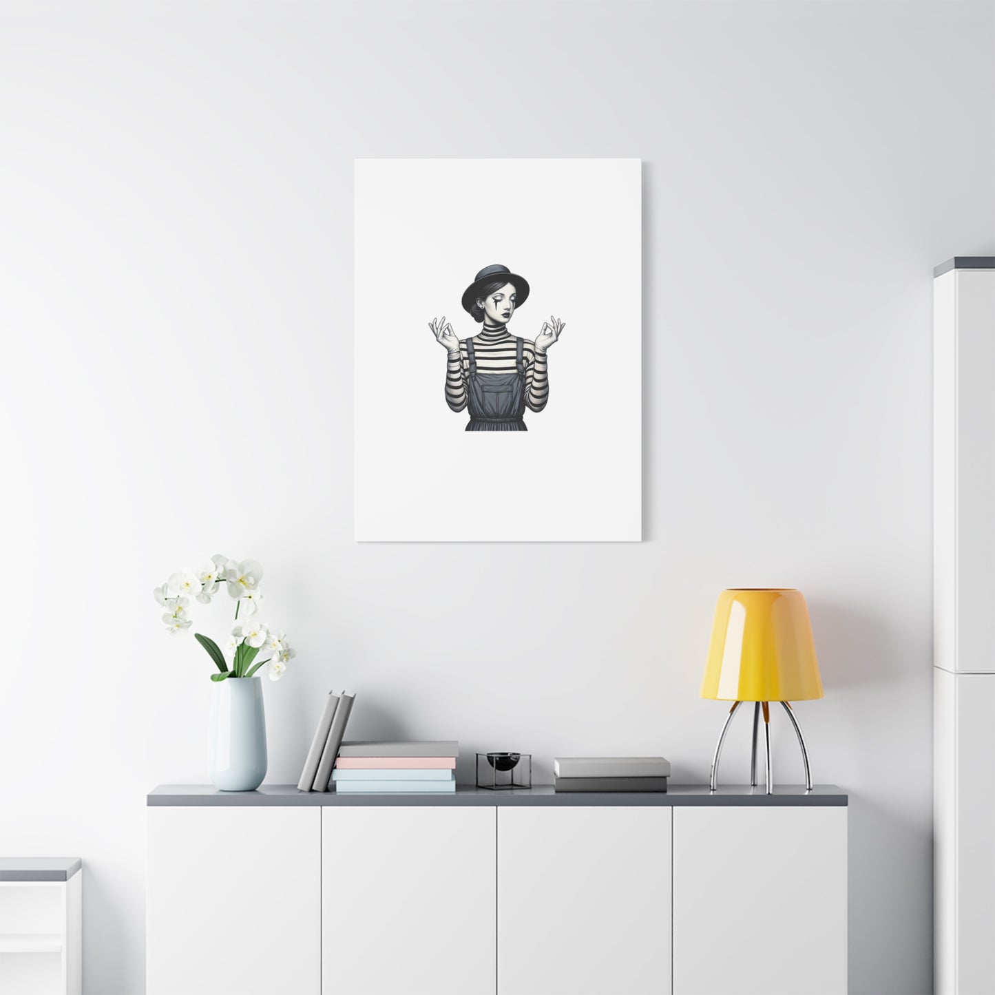 Meditative Striped Canvas Wall Art | Modern Boho Decor, Gift for Art Lovers, Minimalist Home Accent, Gallery Wall Art