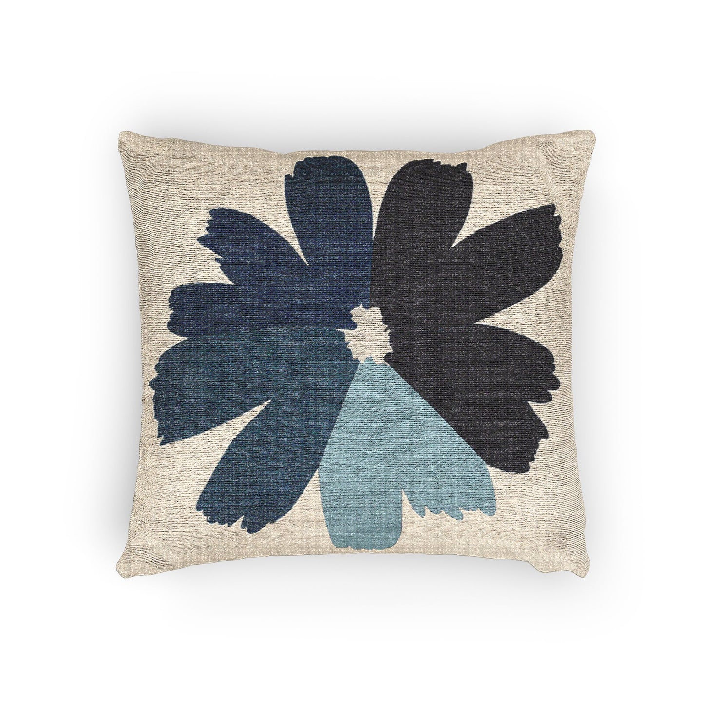 Chic Woven Pillow, Modern Home Decor, Flower Print Cushion, Boho Living Room Accent, Gift for Housewarming