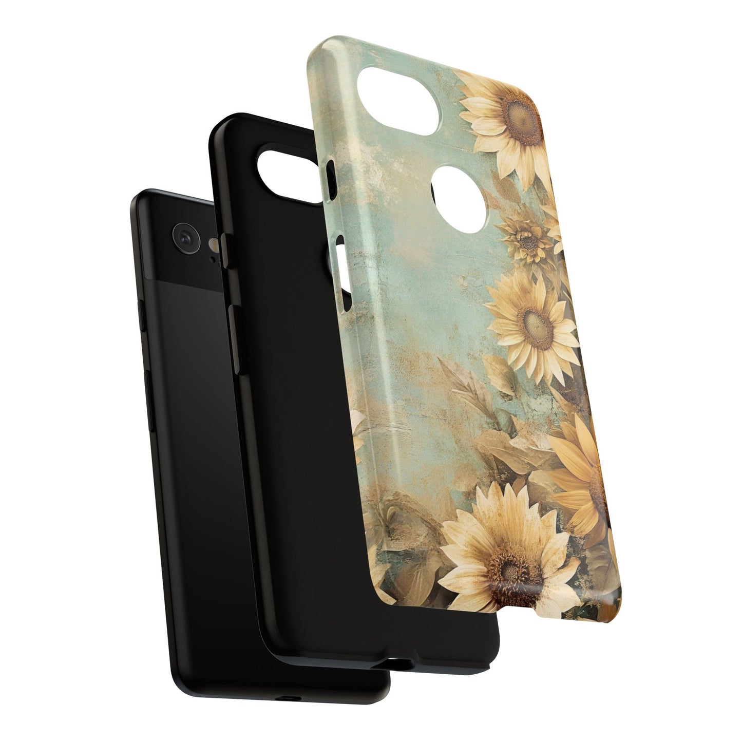 Sunflower Phone Case, Tough Shell Floral Cover, Nature Inspired Gift, Durable Protective Case, Perfect for Spring and Summer