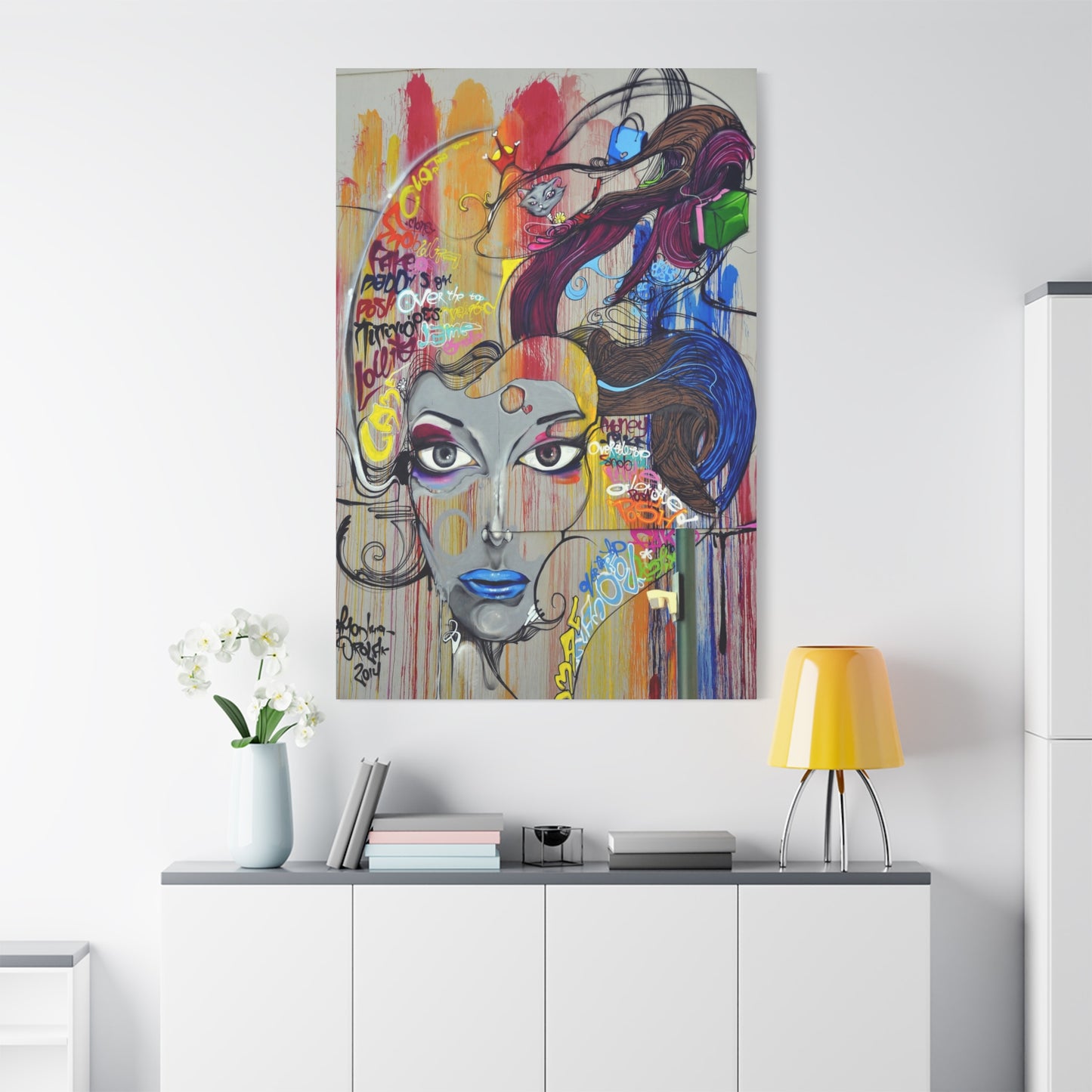 Colorful Graffiti Portrait Canvas