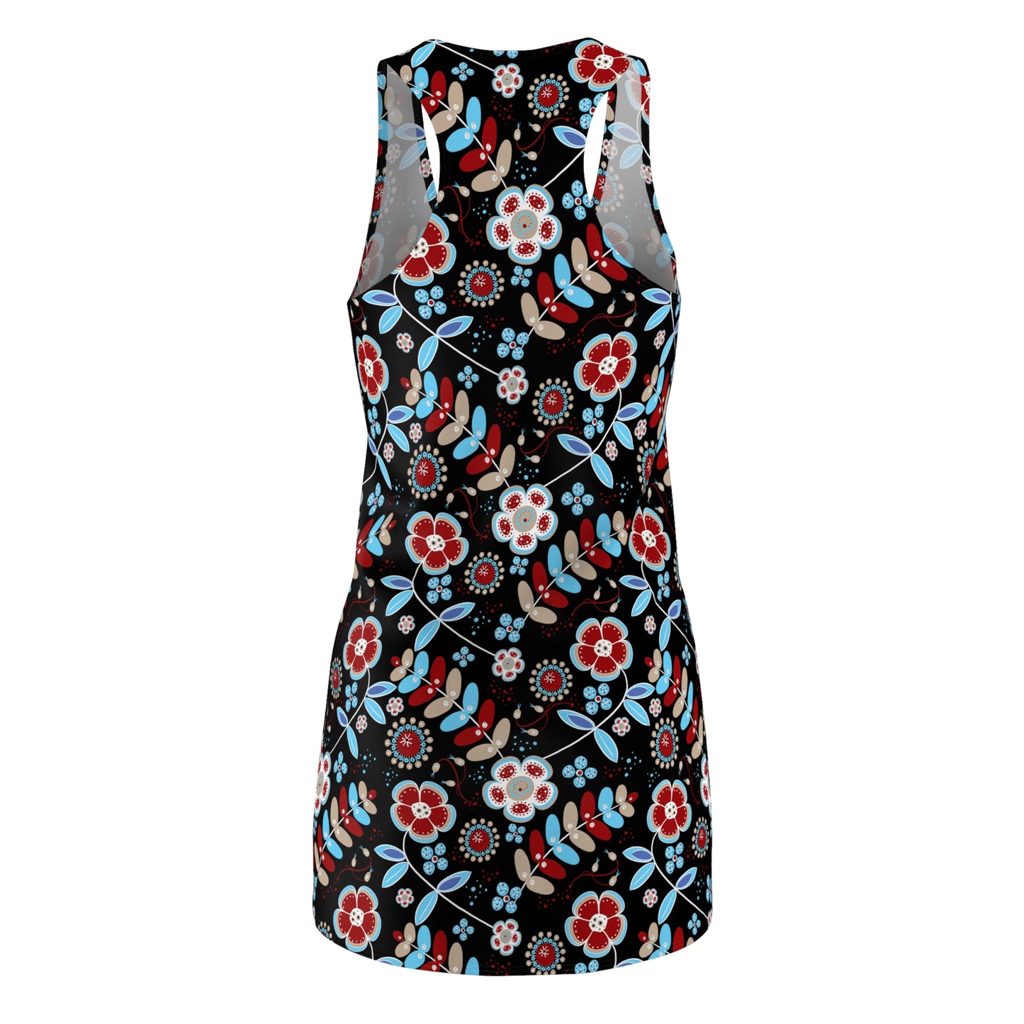 Floral Racerback Dress, Summer Dress, Vacation Outfit, Casual Wear, Gift for Her, Beach Dress