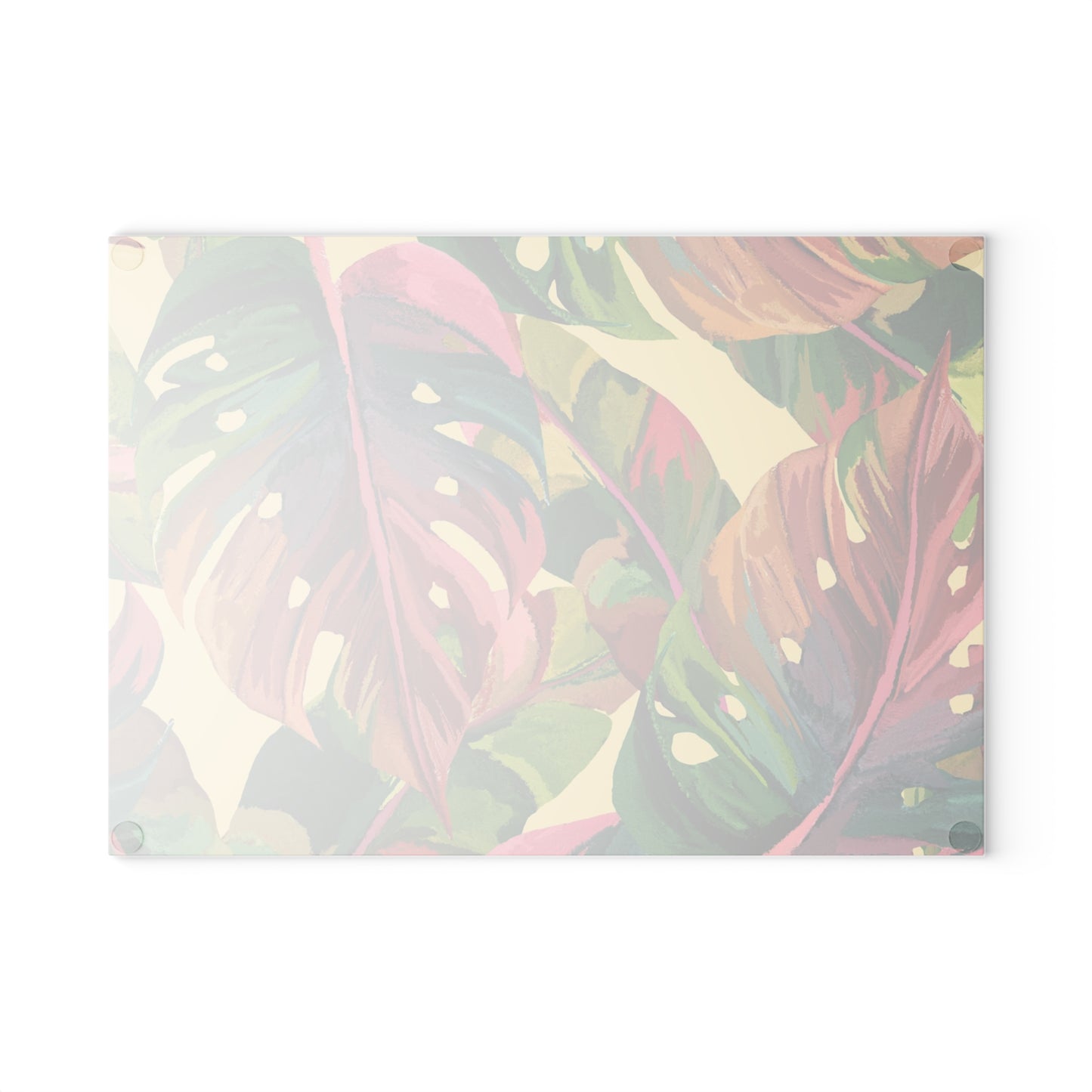 Tropical Leaf Glass Cutting Board, Kitchen Decor, Gift for Home Chefs, Nature Lover Cutting Board, Housewarming Gift