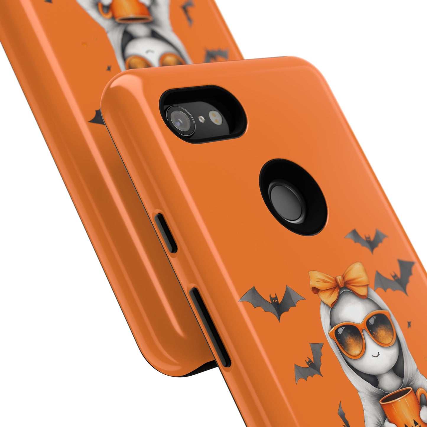 Halloween Ghost Phone Case, Cute Cat Ghost Case, Autumn Phone Cover, Spooky Season Gift, Trick or Treat Case