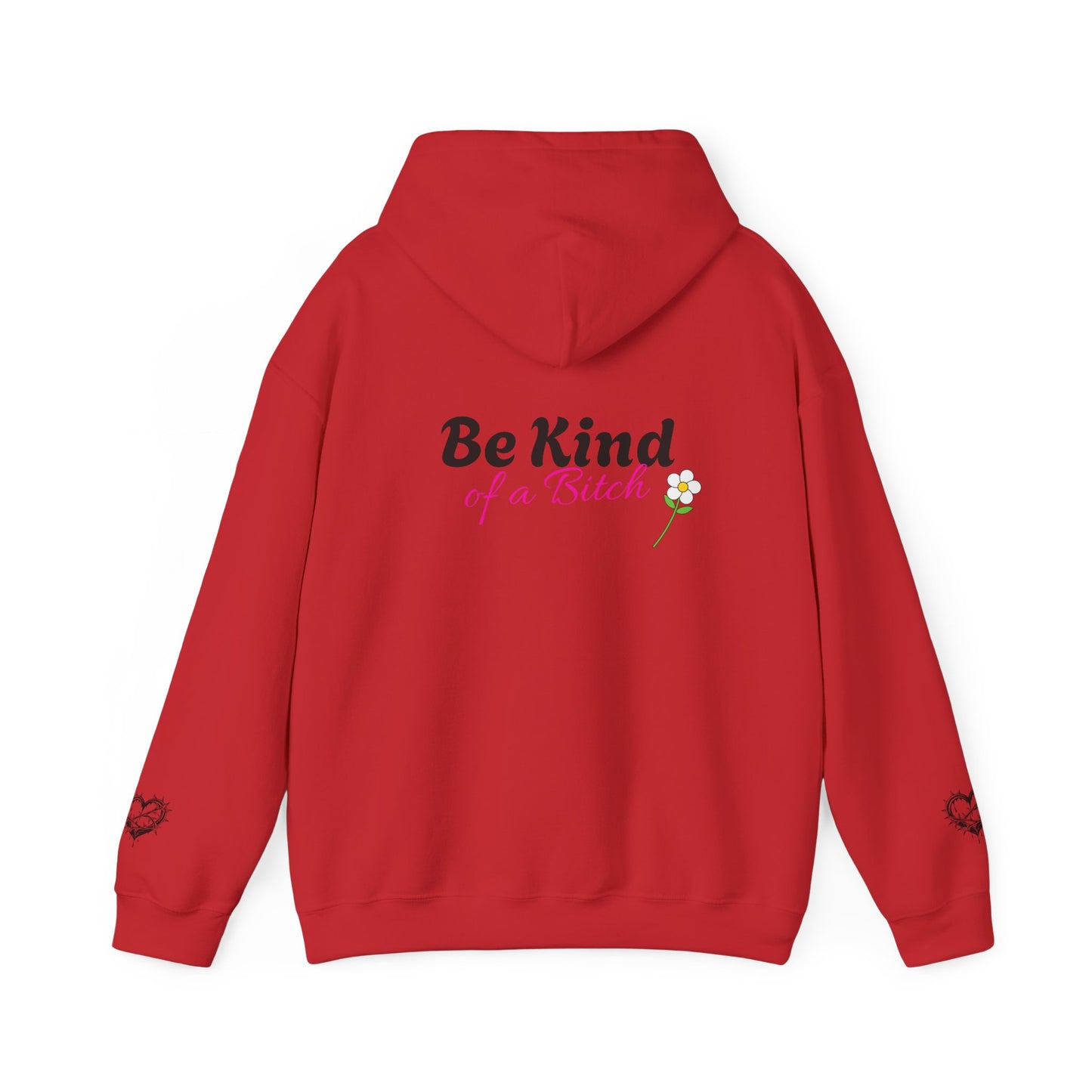 Chic Hooded Sweatshirt with Heart Design - Cozy Streetwear, Perfect Gift for Friends, Casual Style, Empowering Sayings, Unisex Fashion
