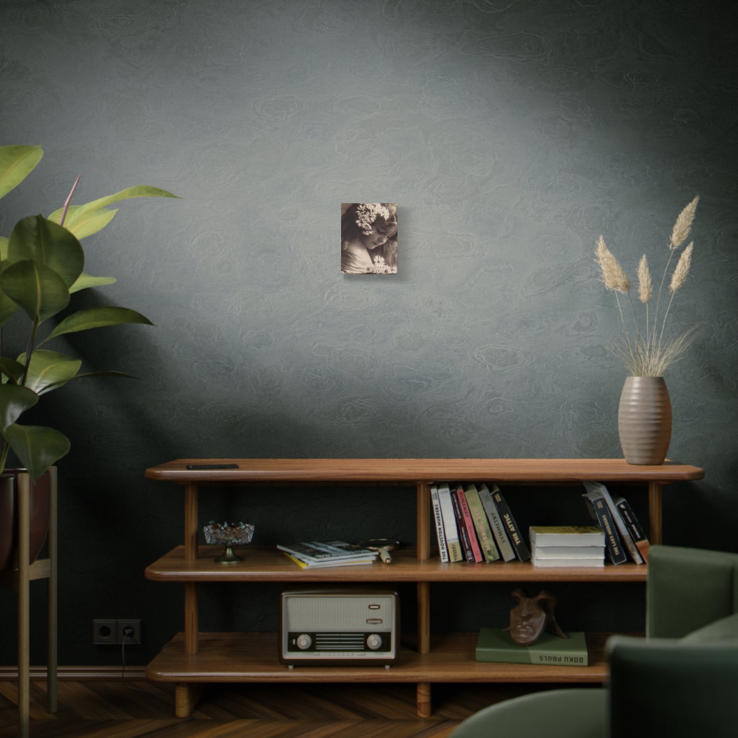 Vintage Floral Portrait Canvas