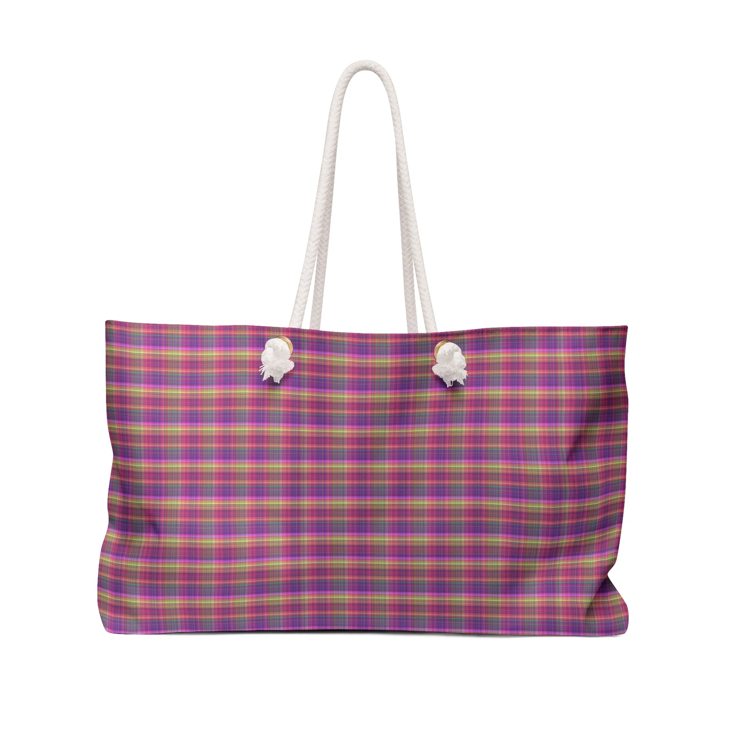 Colorful Checked Weekender Bag - Perfect for Travel, Gym, Beach, Gift, Tote, Vacation, Stylish Storage