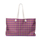 Colorful Checked Weekender Bag - Perfect for Travel, Gym, Beach, Gift, Tote, Vacation, Stylish Storage