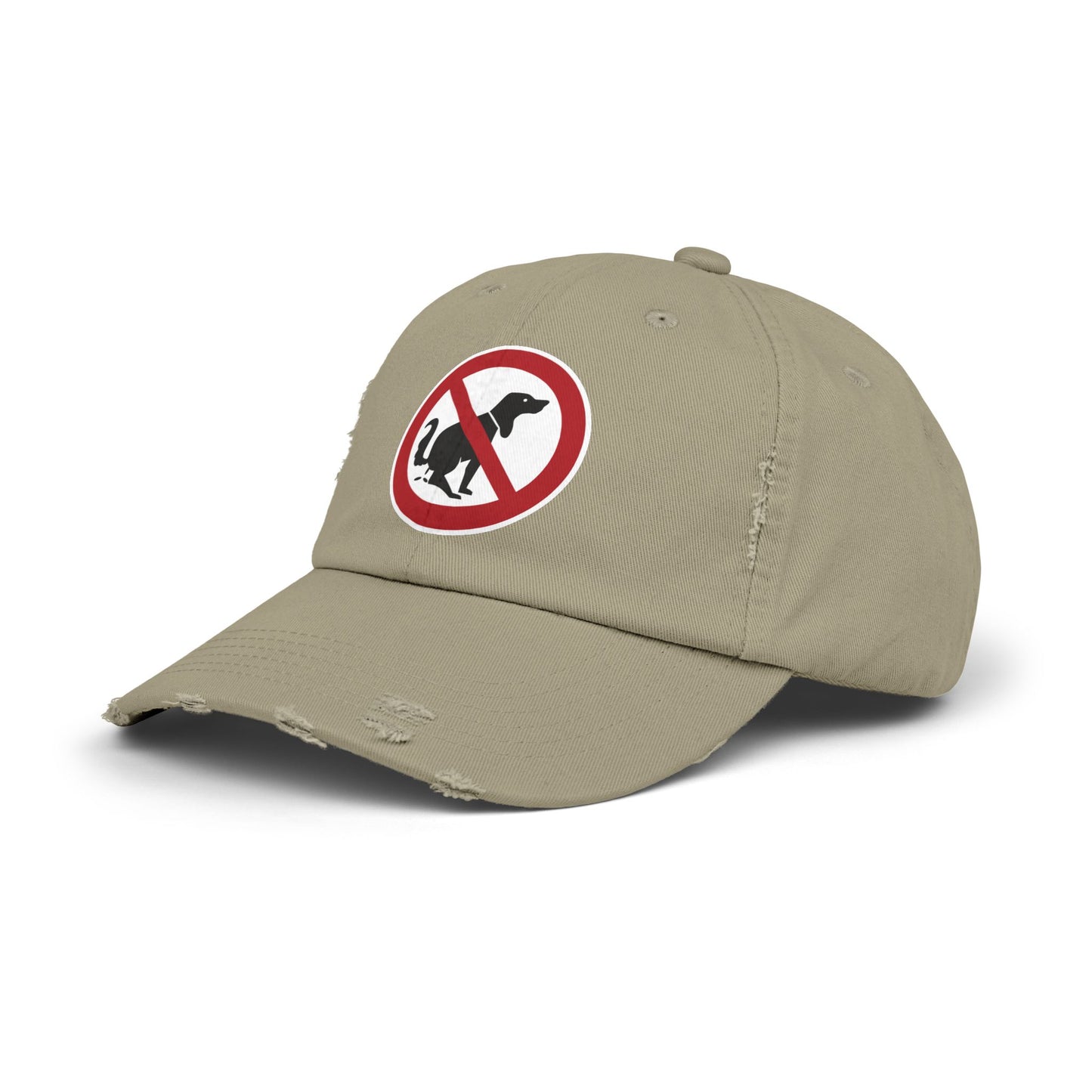 Unisex Distressed Cap with No Dogs Allowed Design | Casual Wear, Dog Owners Gift, Trendy Cap for Pet Lovers, Outdoor Style