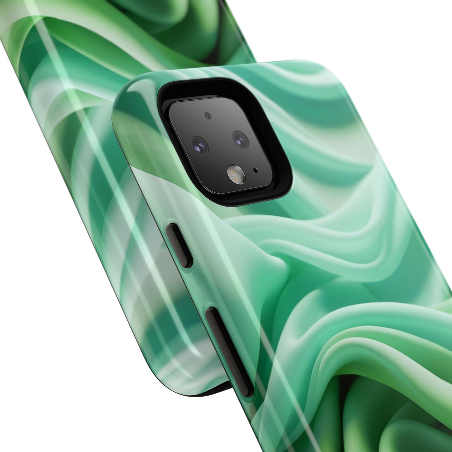 Stylish Phone Case, Tough Case, Green Abstract Design, Cell Phone Cover, Unique Gift, Trendy Accessory