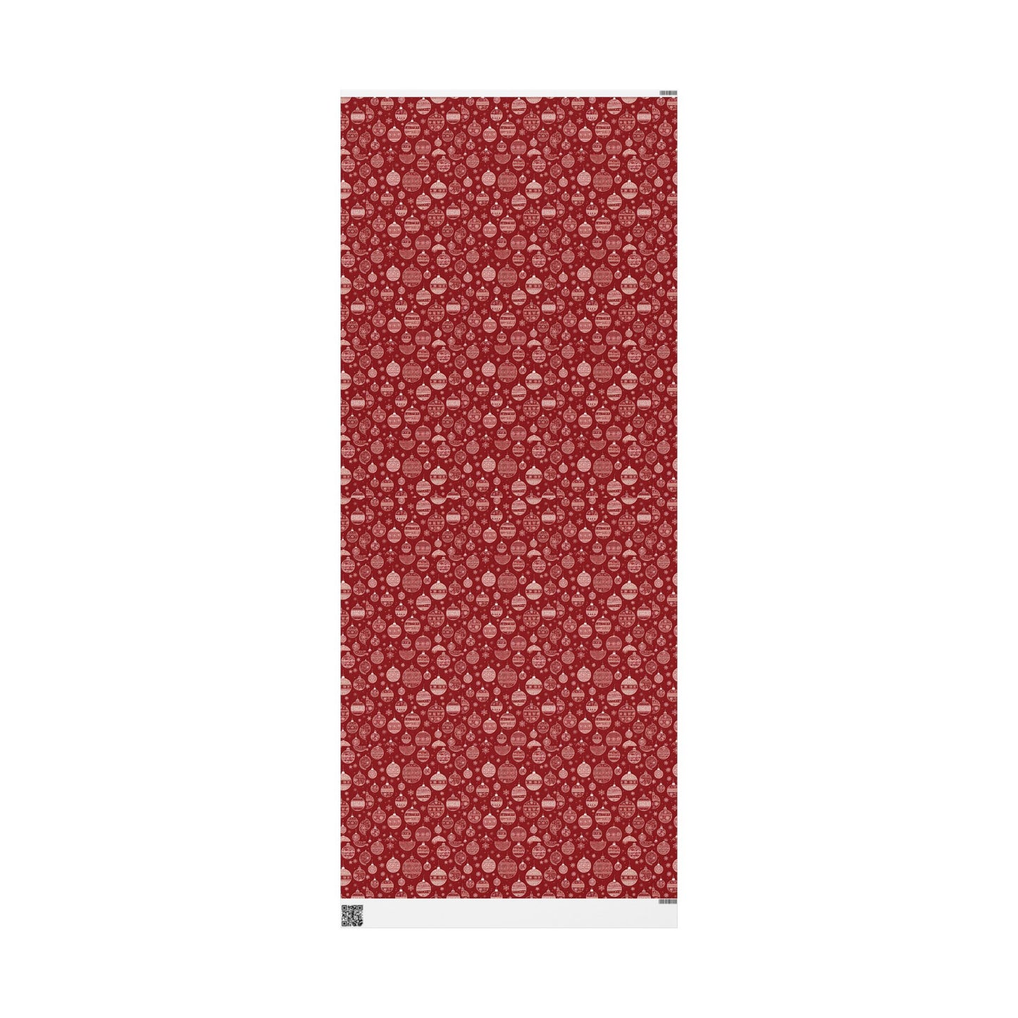 Festive Red Ornament Wrapping Paper Roll — Christmas Gift Wrap