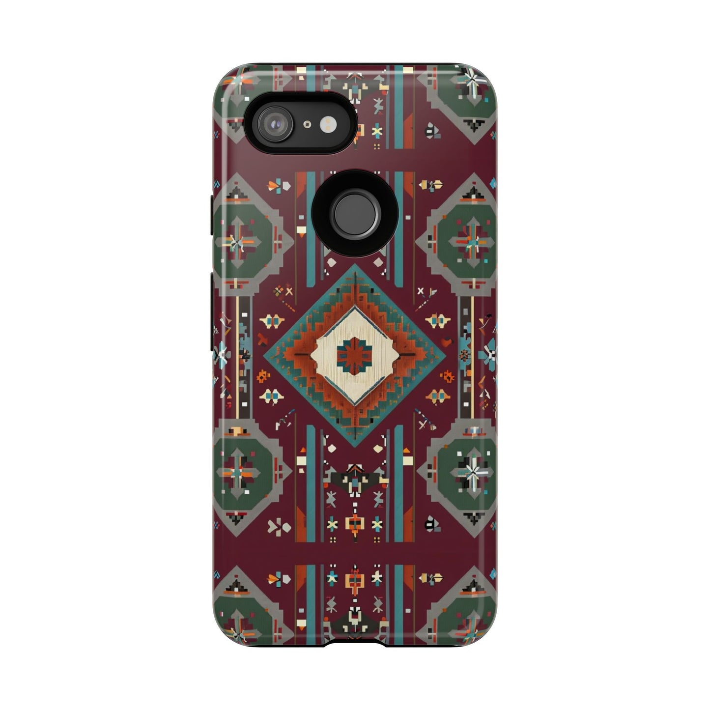 Tribal Pattern Phone Case - Boho Chic, Tough Durable Cover, Stylish Tech Accessory, Gift for Him/Her, Festival Essentials