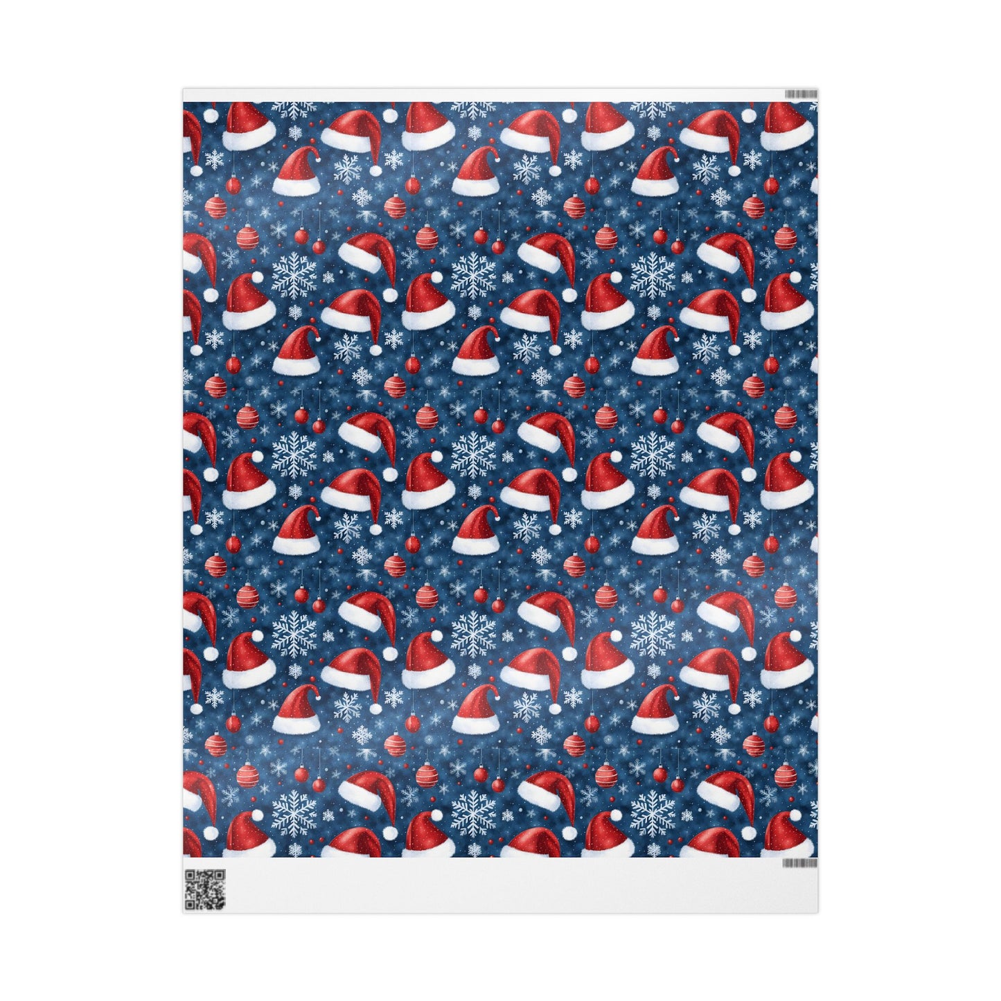 Holiday Snowman Wrapping Paper Roll — Festive Blue & Red Christmas Gift Wrap