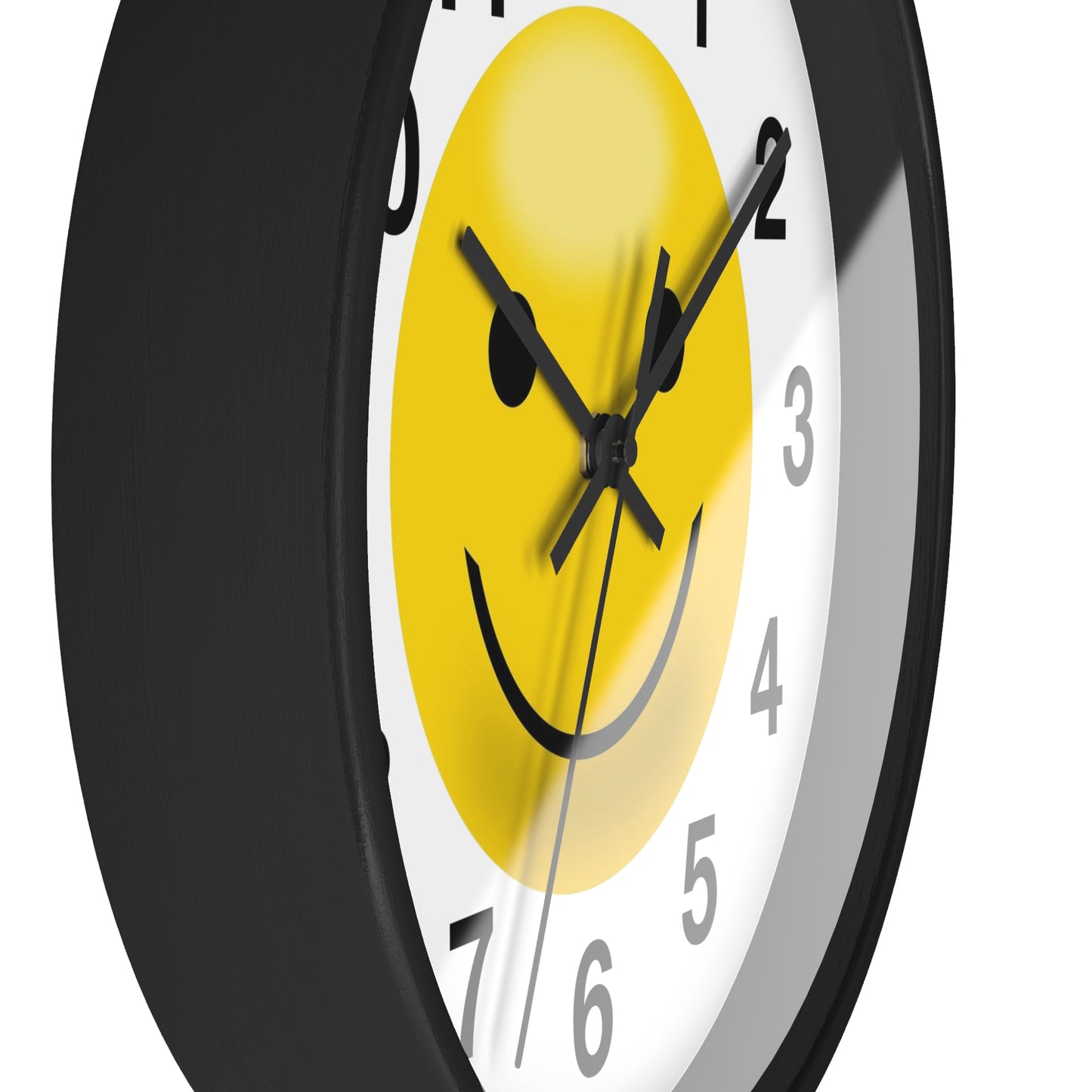Cheerful Smiley Wall Clock, Positive Vibe Home Decor, Gift for Kids Rooms, Office Decor, Fun Timekeeper