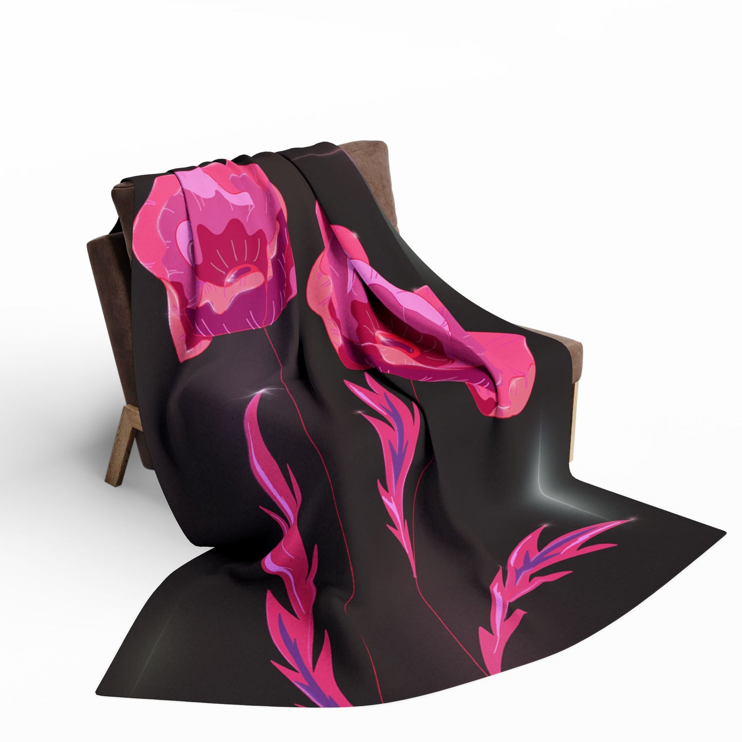 Vibrant Floral Arctic Fleece Blanket - Cozy Gift, Home Decor, Valentine's Day, Beach Blanket, Throw