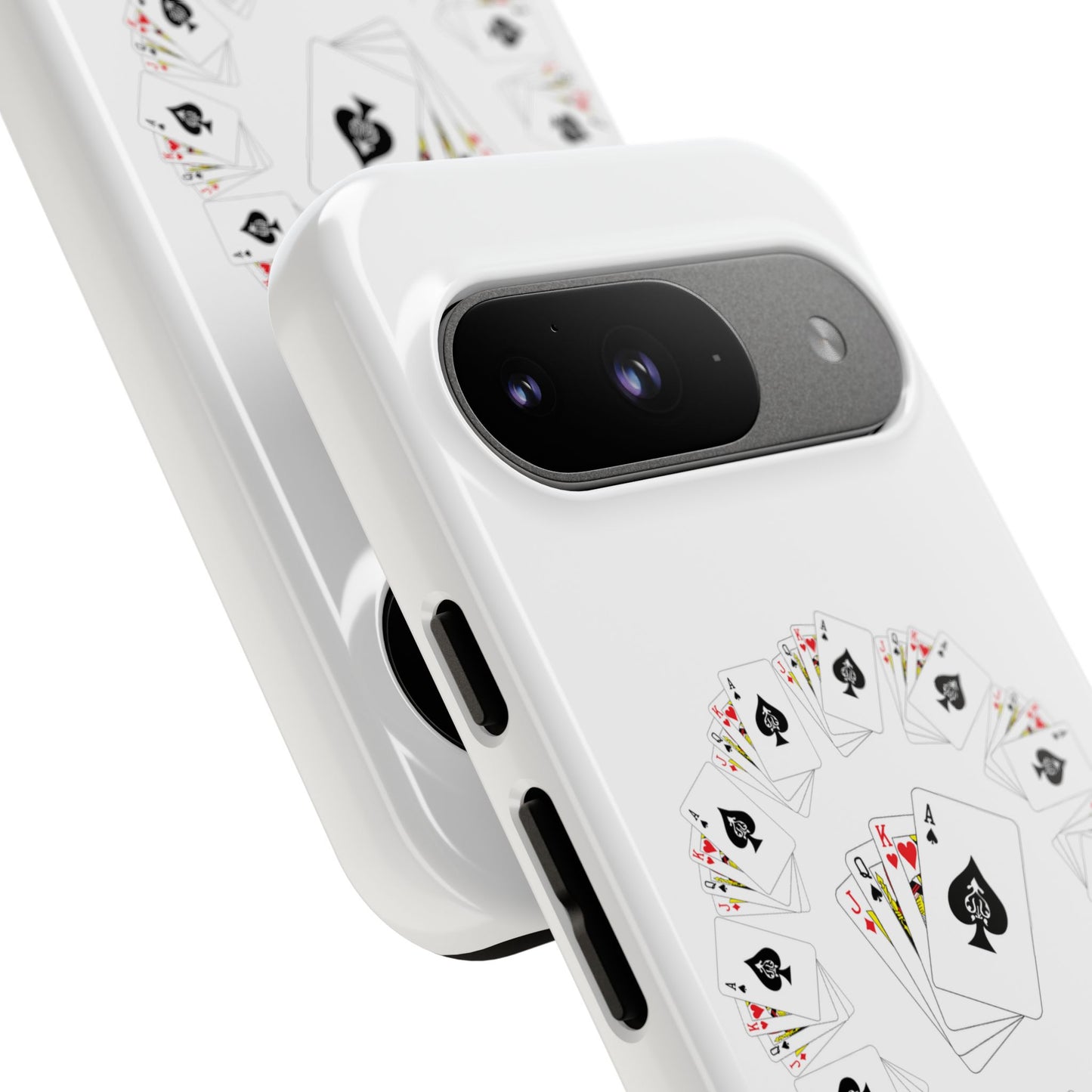 Tough Cases Phone Case, Floral Playing Cards Design, Cute Gift for Gamers, Unique Accessories for Friends, Fun Party Favor