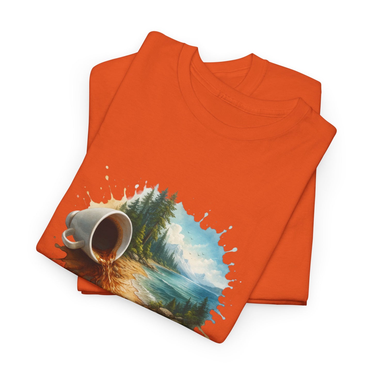 Nature-Inspired Unisex Heavy Cotton Tee, Casual Outfit, Gift for Nature Lovers, Camping Apparel, Outdoor Adventure Shirt