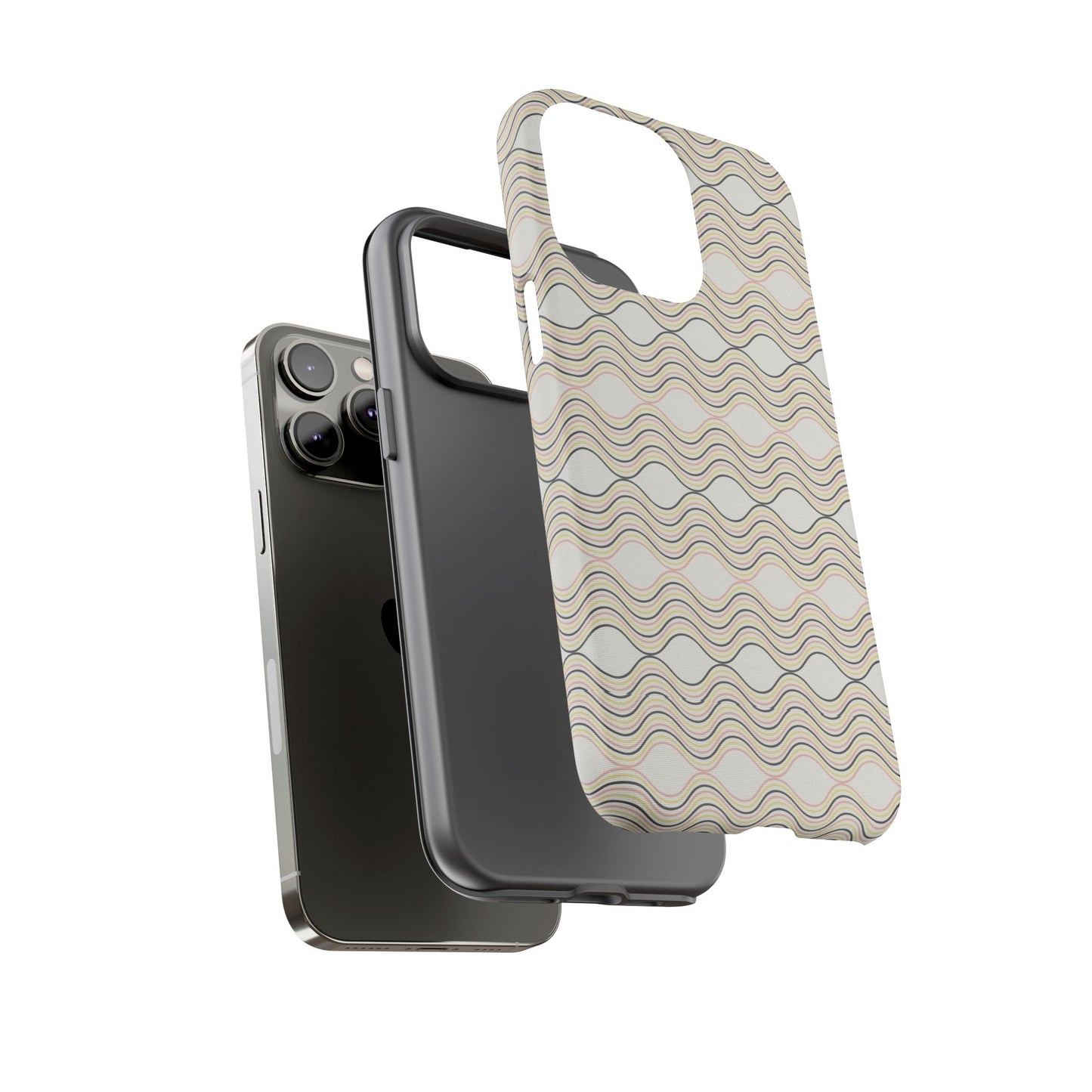 Stylish Phone Case for Tough Protection, Wavy Design, Chic Accessory, Gift for Her, Trendy Tech, Holiday Gift Idea