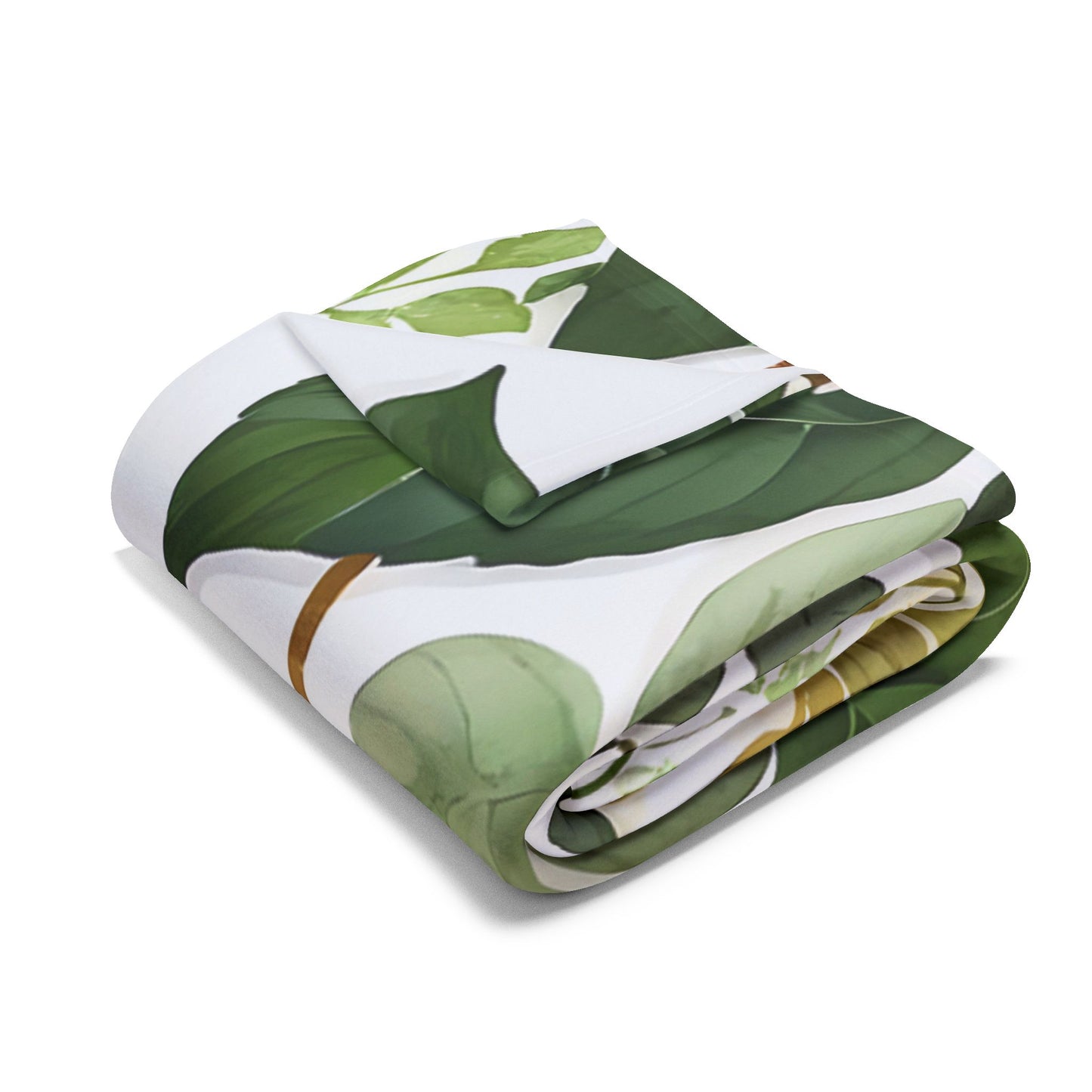 Floral Arctic Fleece Blanket, Cozy Throw, Home Decor, Gift for Her, Botanical Blanket, Seasons Gift, Relaxing Atmosphere