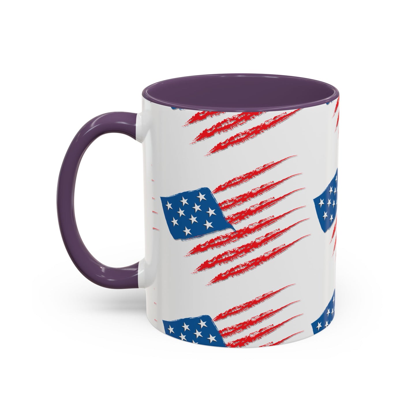 Patriotic Accent Coffee Mug | USA Flag Design, Perfect Gift for Veterans & Independence Day, Coffee Lover's Merchandise, Red White [...]
