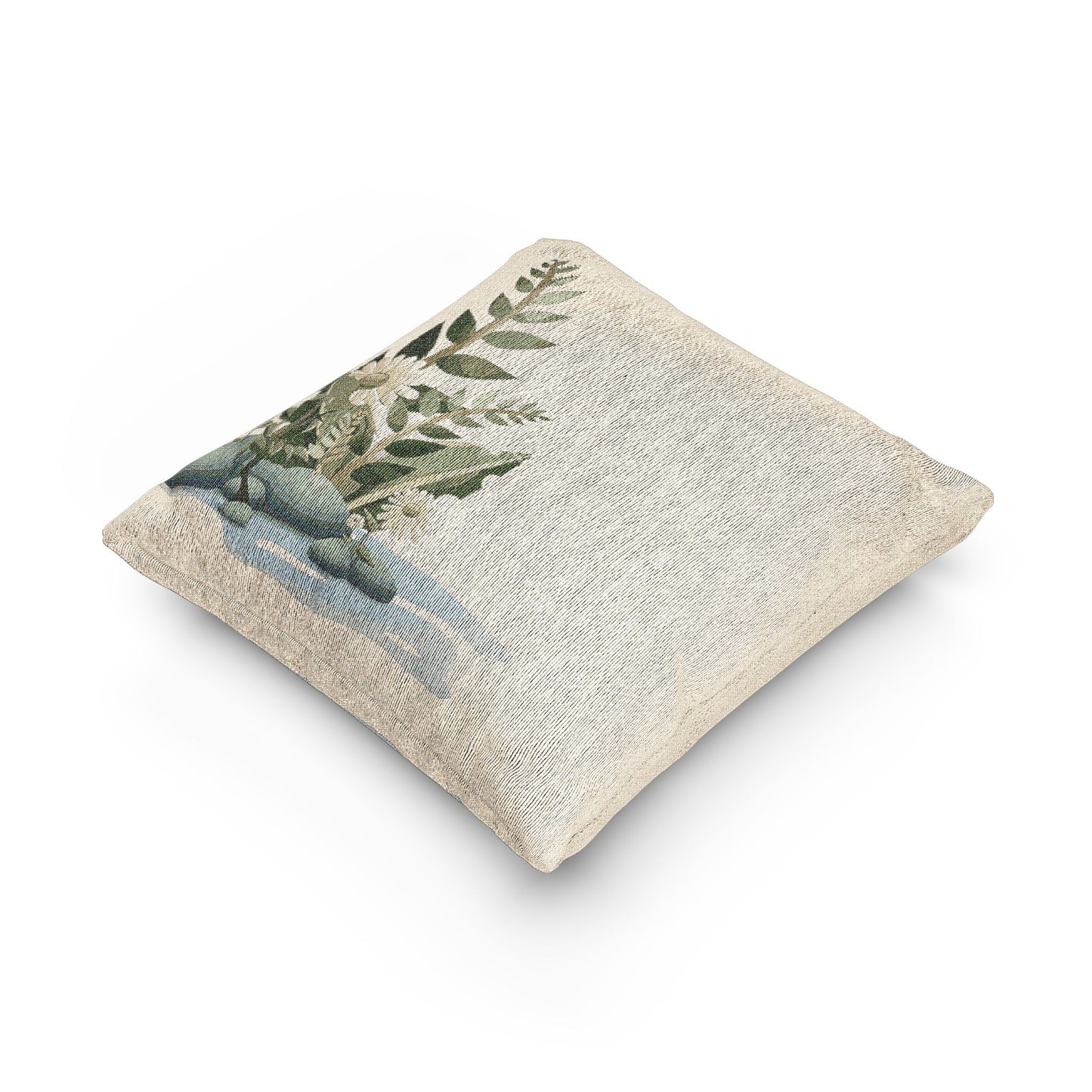 Nature-Inspired Woven Pillow, Cozy Decorative Cushion, Greenery Home Decor, Plant Lover Gift, Boho Style Accent, Earthy Textured Pillow