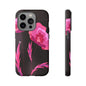 Floral iPhone Case | Tough Cases with Pink Poppy Design, Elegant Flower Phone Cover, Gift for Her, Spring Accessories, Chic Tech