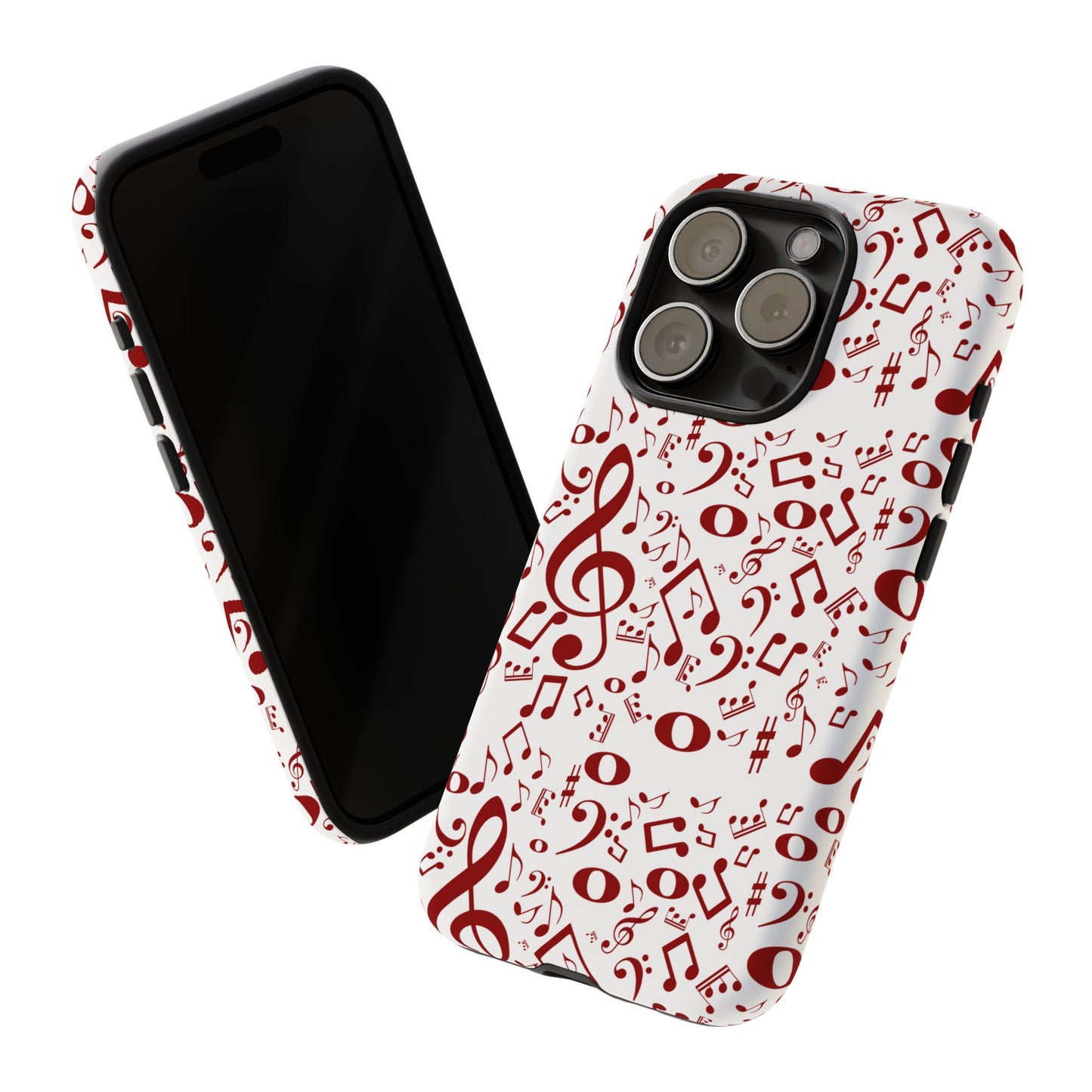 Musical Note Phone Case, Tough iPhone Cover, Gift for Musicians, Customizable, Music Lover's Accessory, Durable Phone Protection