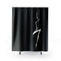 Minimalist Silhouette Shower Curtain — Elegant Black & White Bath Decor
