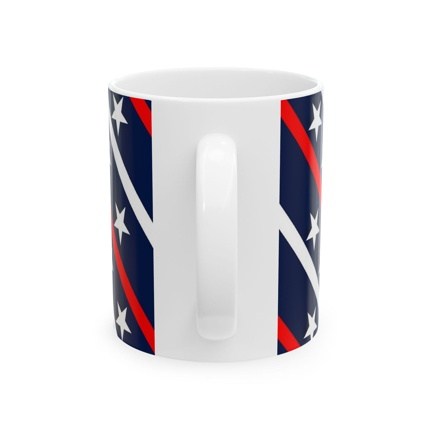 Patriotic Ceramic Mug - Perfect for Independence Day, Veteran's Day, Coffee Lovers, Gift for Him/Her, Kitchen Decor
